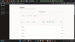 Generated schedule